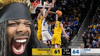 CLOSE GAME.. #1 Michigan @ #3 Duke Full Game Highlights| ESPN College Basketball REACTION!