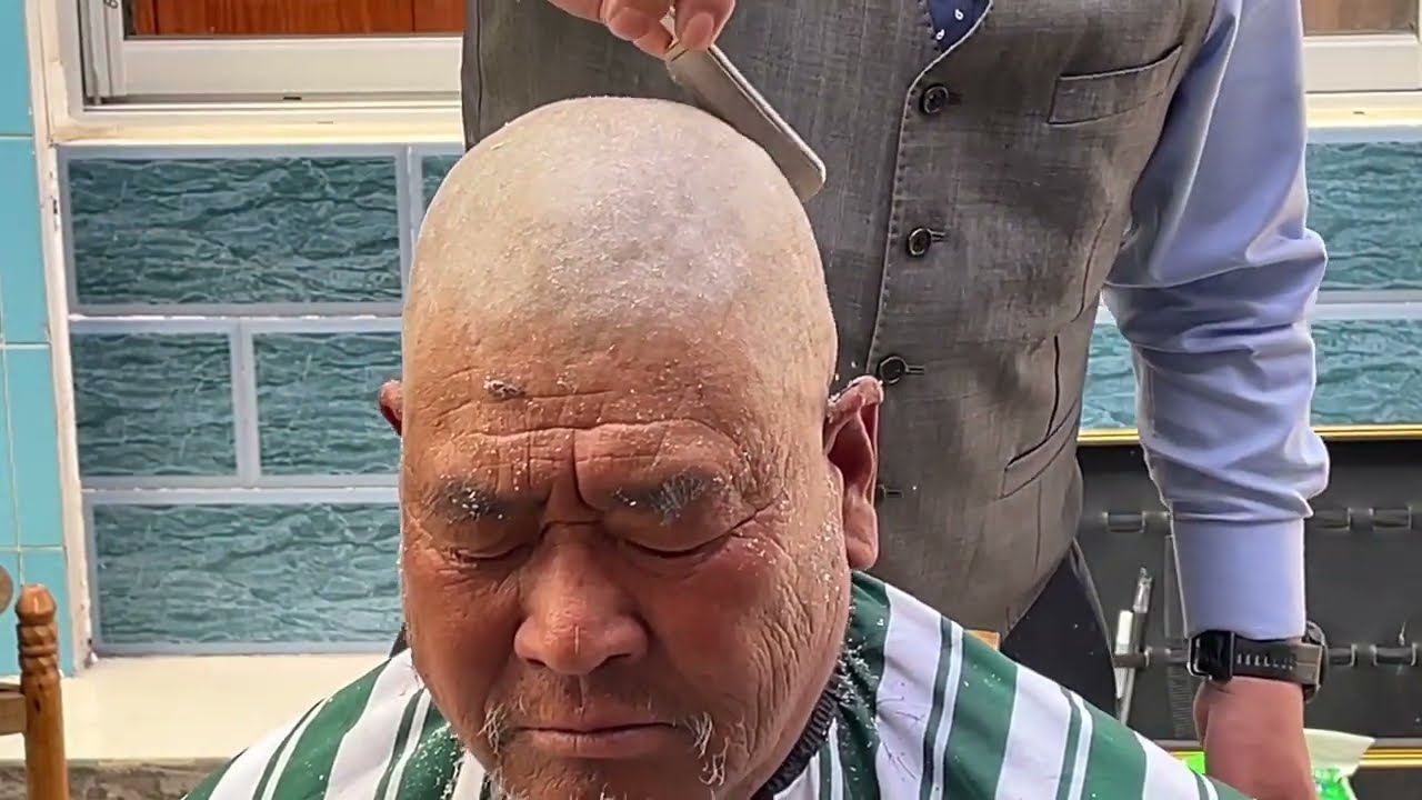 Shaving | ASMR | In my hometown, do a service for my father and friends for free