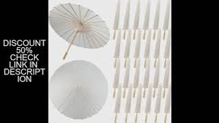 10-30PCS White Parasol Umbrellas 80CM Chinese Paper Umbrella White Wedding Parasols for Bridal Party