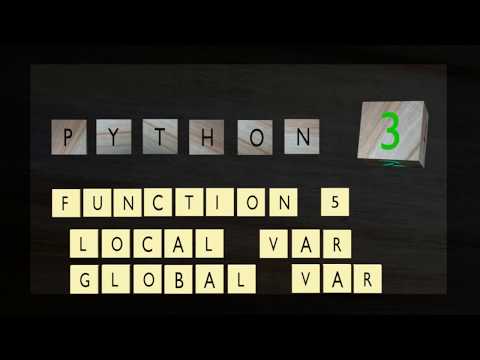 python 3 function 5 local and global variables