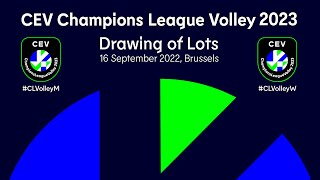 CEV Champions League Volley 2023 - 4th Round - Drawing of Lots