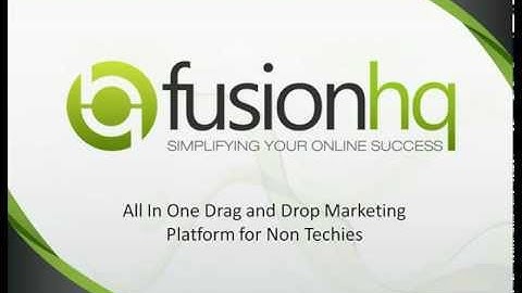 FusionHQ| All in one, drag and drop, easy website and business builder...