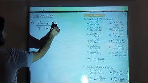 D2 Math Ex6A Q5 Factorization and Simplification of algebric Expressions