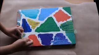 Canvas painting, geometric home decor