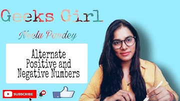 Q4:Alternate positive and negative numbers|Easy Problems-Topic:Array|| Geeks Girl|GFG Cheatcode Book