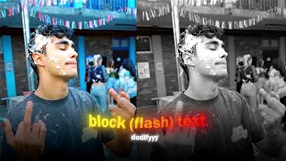 block (flash) text tutorial | after effects