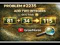 Add Two Integers | LeetCode 2235 🔥 Easy Explained , Sabse Easy Solution 😎 | LeetCode Hindi