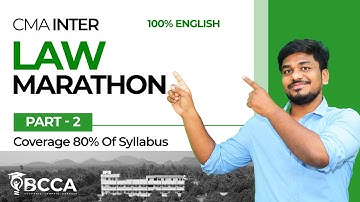 CMA INTER | BUSINESS LAWS | MARATHON PART-2 | TELUGU + ENGLISH | BY VIGNAN SIR | JUNE/DEC 2025