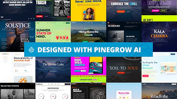 Examples of web designs created with Pinegrow AI and Gemini 3 Pro
