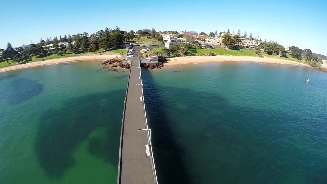 Cowes Jetty drone shot on Phillip Island YouTube