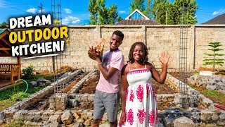 Peaceful Dream Home Building! Finally Building Our Outdoor Kitchen🏡 | Our Dream Is Coming to Reality