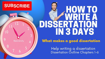 How to Write a Dissertation 3 days (Dissertation Outline & Example)
