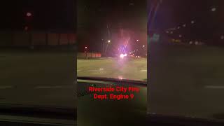 Riverside City Fire Dept engine 9 responding to a medical emergency