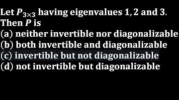 eigenvalues and eigenvectors invertible and diagonalizable matrix bhu du IIT Jam 2011 linear algebra