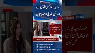 Interior Minister Mohsin Naqvi Meets US Ambassador | Talks on Regional Security - 24 News HD