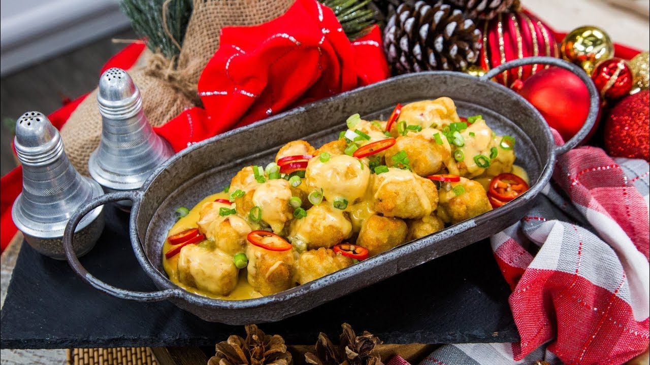 Homemade Tots with Spicy Cheese Sauce - Home & Family - YouTube