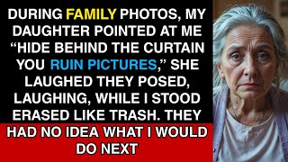 During Family Photos, My Daughter Ordered, “Hide Behind the Curtain — You Ruin Pictures.”