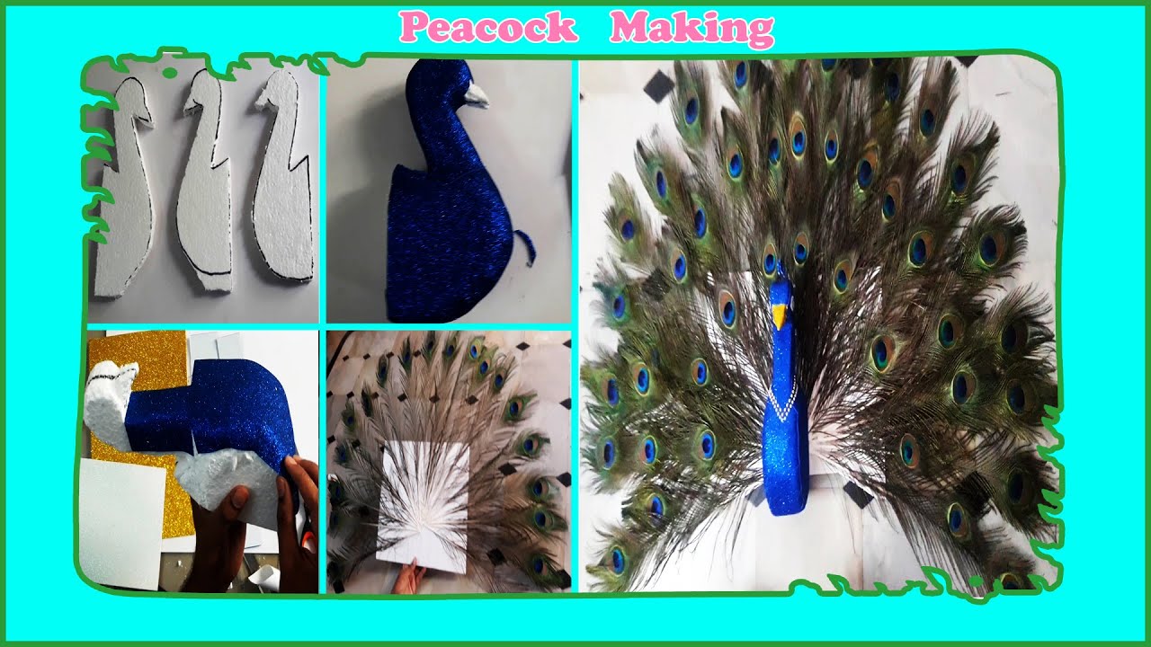 Making of Peacock using Thermocol at Home by Micro Arts Teja | Telangana Sureedu