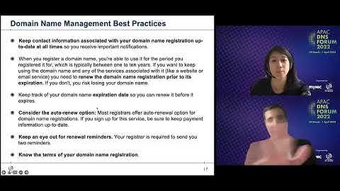 Video #1: Best Practices for Registrants to Protect their Domain Names