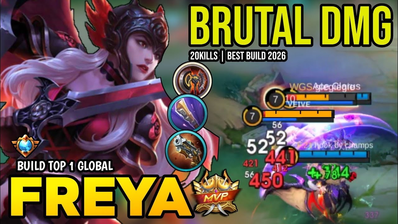 FREYA BEST BUILD 2026 | BUILD TOP 1 GLOBAL FREYA GAMEPLAY | MOBILE ...
