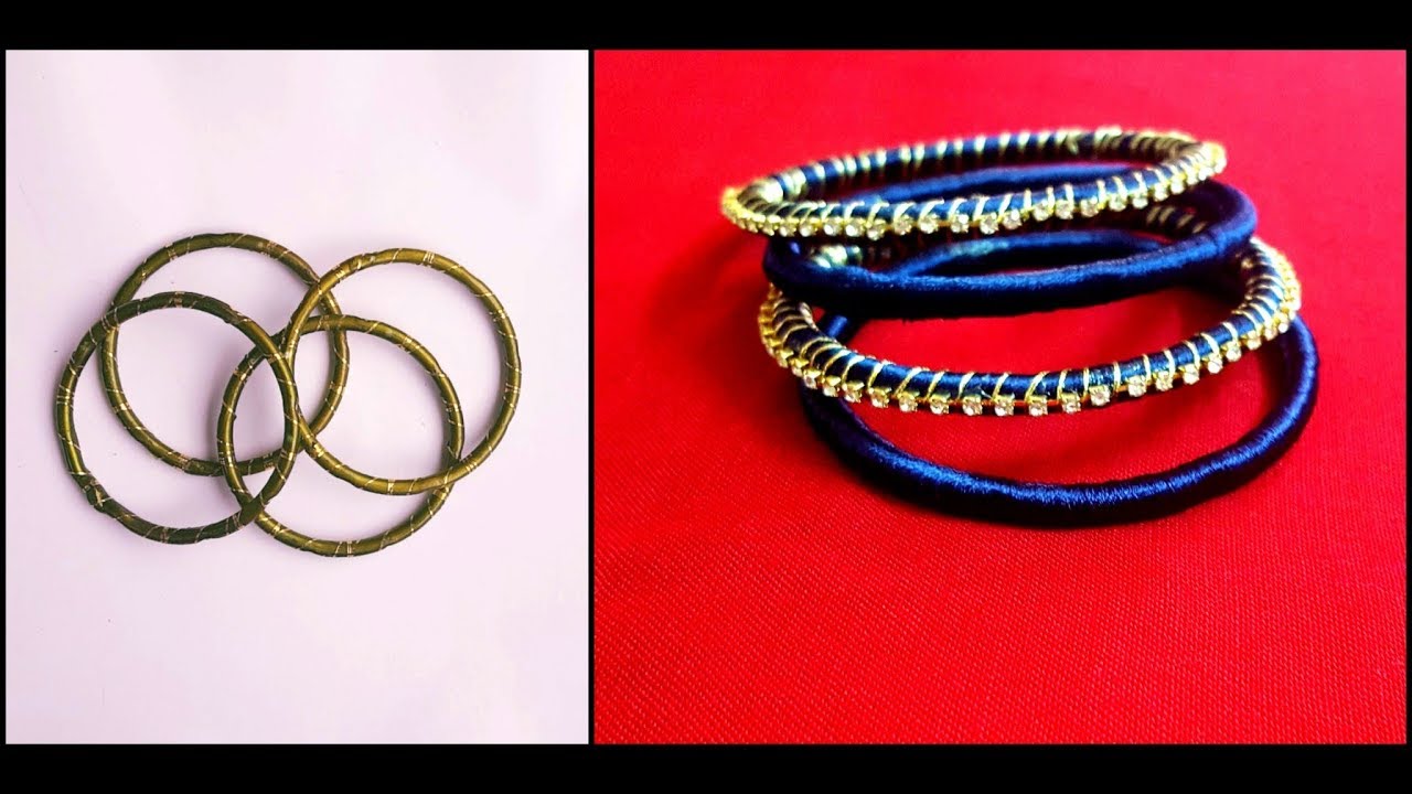 How to make silk thread Bangles/How to modify your old Bangles YouTube