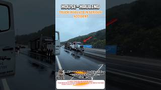 House-Hauling Truck Involved in Major Accident😱 #shortvideos #accident