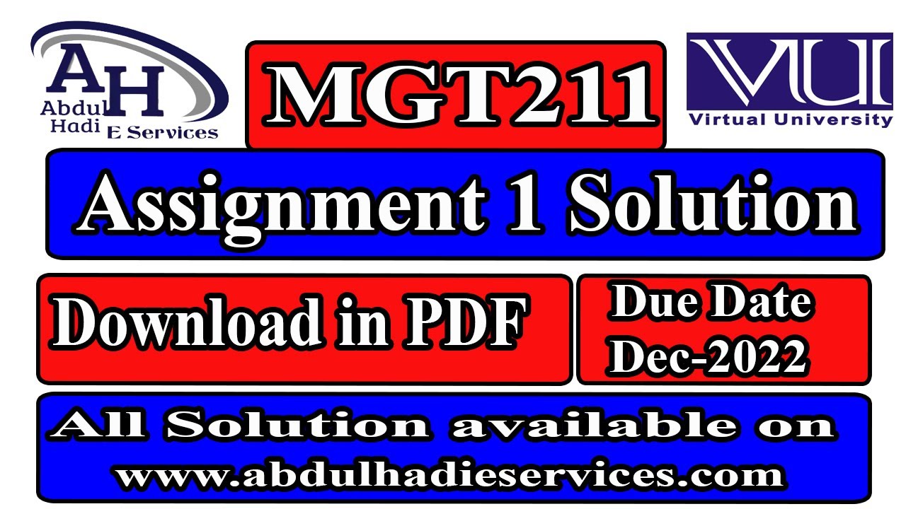 mgt211 assignment solution 2022
