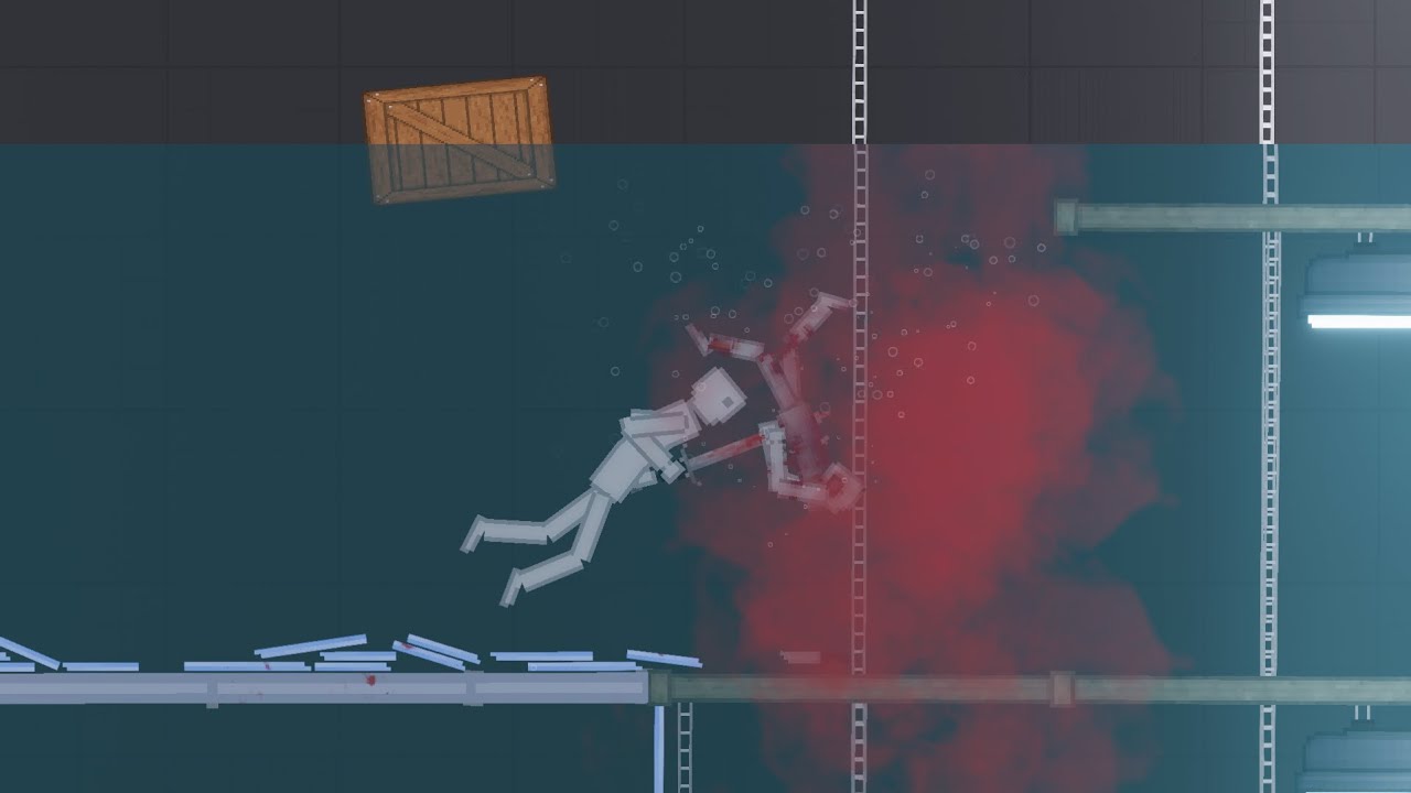 Humans fight each other under water in People Playground