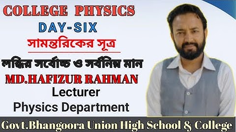সামন্তরিকের সূত্র । লব্ধির সর্বোচ্চ ও সর্বনিম্ন মান । সামান্তরিকের সূত্রের প্রয়োগ । ভেক্টর ।