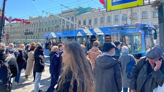 🚶🏻‍♂️ Walking 🌞 Morning  Walking Petrogradskaya to Gor'kovskaya | Saint Petersburg, Russia 🇷🇺4k