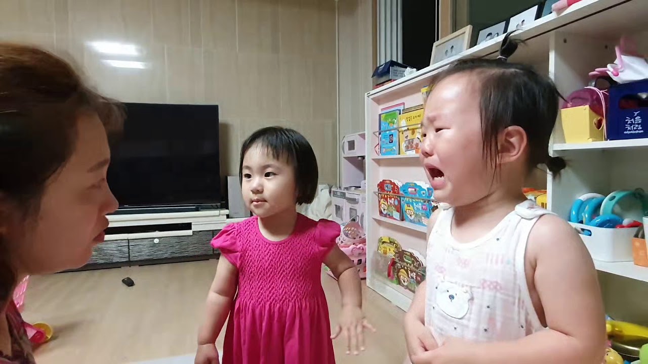 #16개월아기#혼났어요#언니때리는아이나빠요