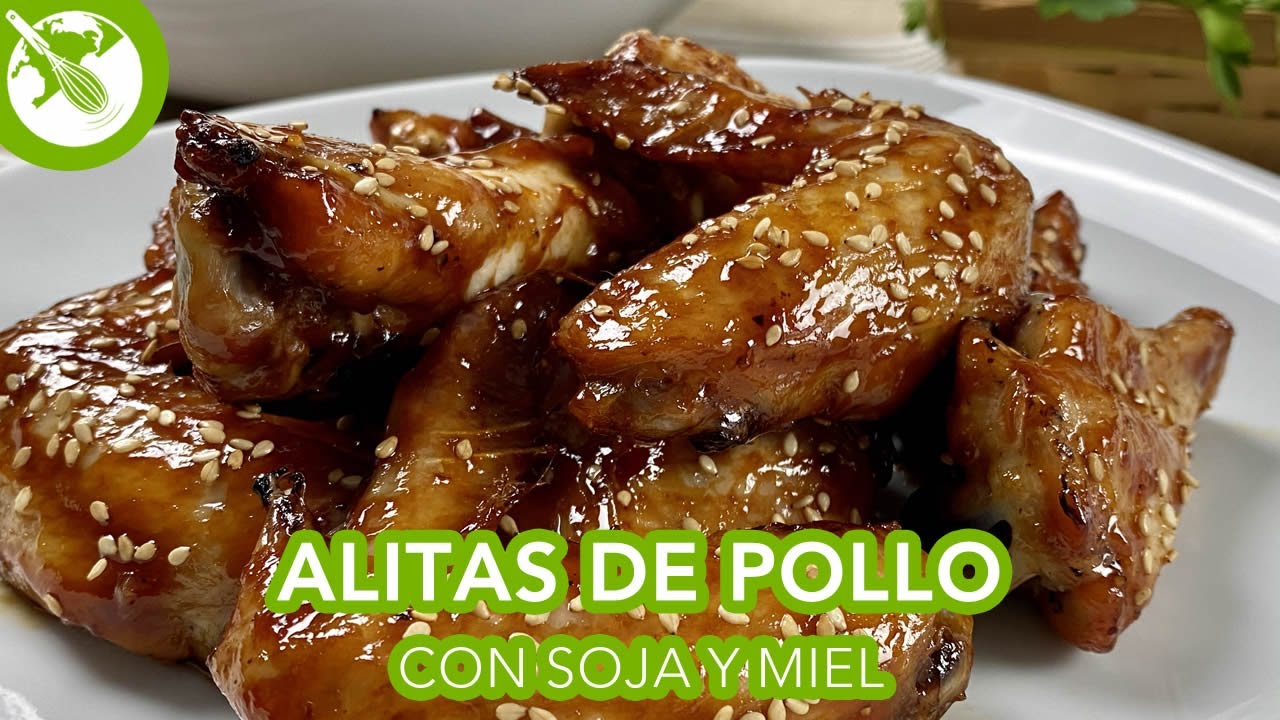 ALITAS DE POLLO con soja y miel AL HORNO 🍗🍗