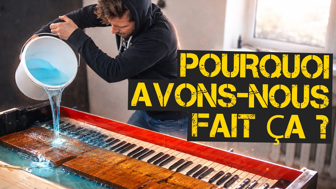 Était-ce une erreur ? Nous avons recouvert un piano de résine.