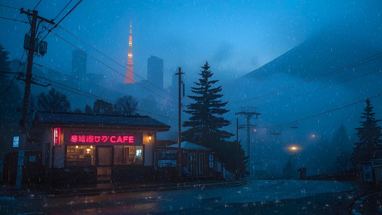 The Ultimate 90s Rainy Night Café 📼 Tokyo Nostalgia Lofi Beats to Study, Relax & Sleep