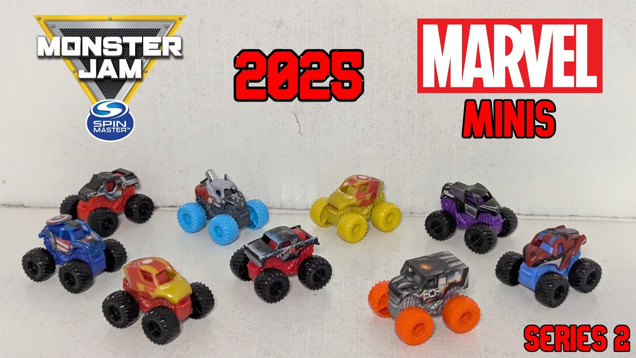 2025 Spin Master Monster Jam Marvel Minis Series 2 Unboxing And