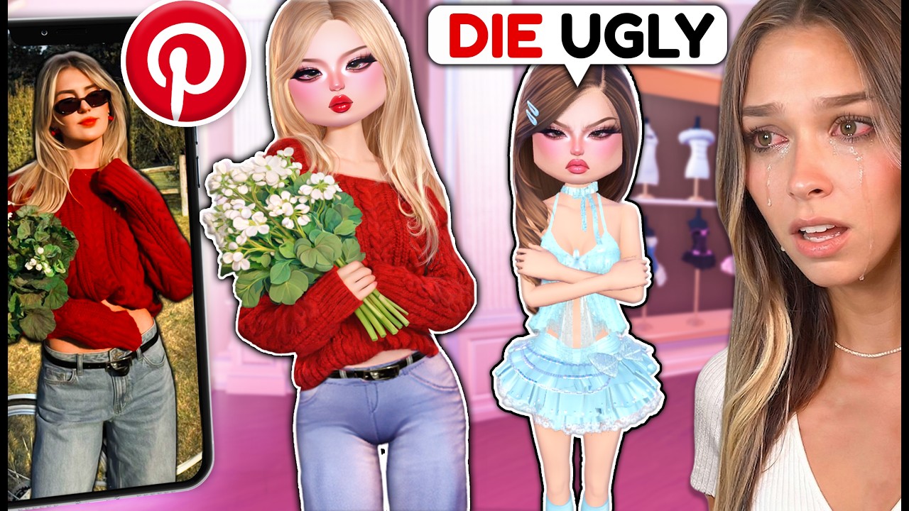 Using PINTEREST To Beat MEAN GIRLS in Dress to Impress