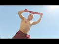 Muscle drama/ man exercises with shirt