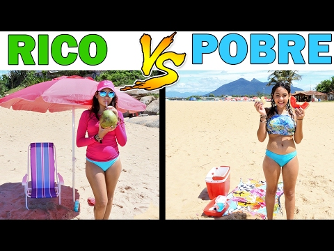 RICO VS POBRE NA PRAIA