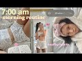 How to really be a morning person from a lazy girl  7am morning routine vlog