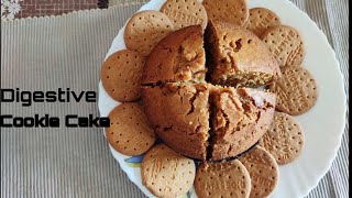 Digestive Cookie cake recipe | डाईजेस्टिव बिस्किट केक कैसै बनाए | Without oven | Only 4 ingredients