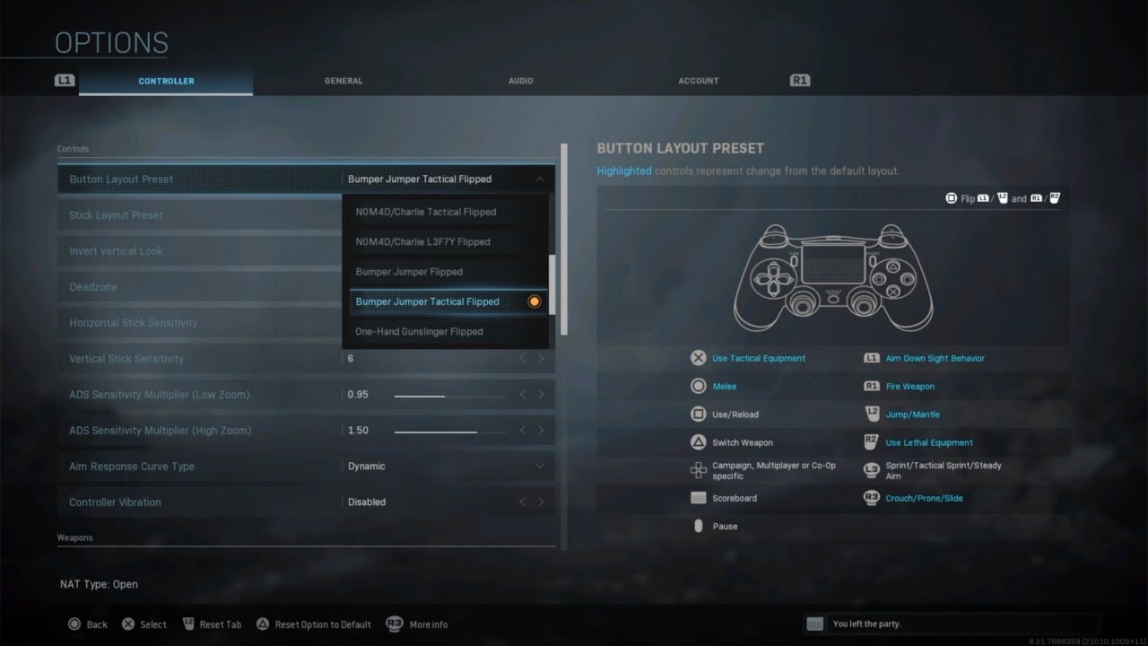 My Modern Warfare Settings... (PS4) YouTube