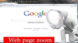 تكبير وتصغير  صفحة الانترنت  Web page zoom