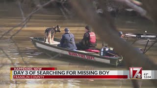 Day 3 search for missing boy in Franklin County underway