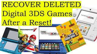 Nintendo 3DS Game Recovery of Missing Pre-Installed Games After Factory Reset *DIGITAL* Lost Game