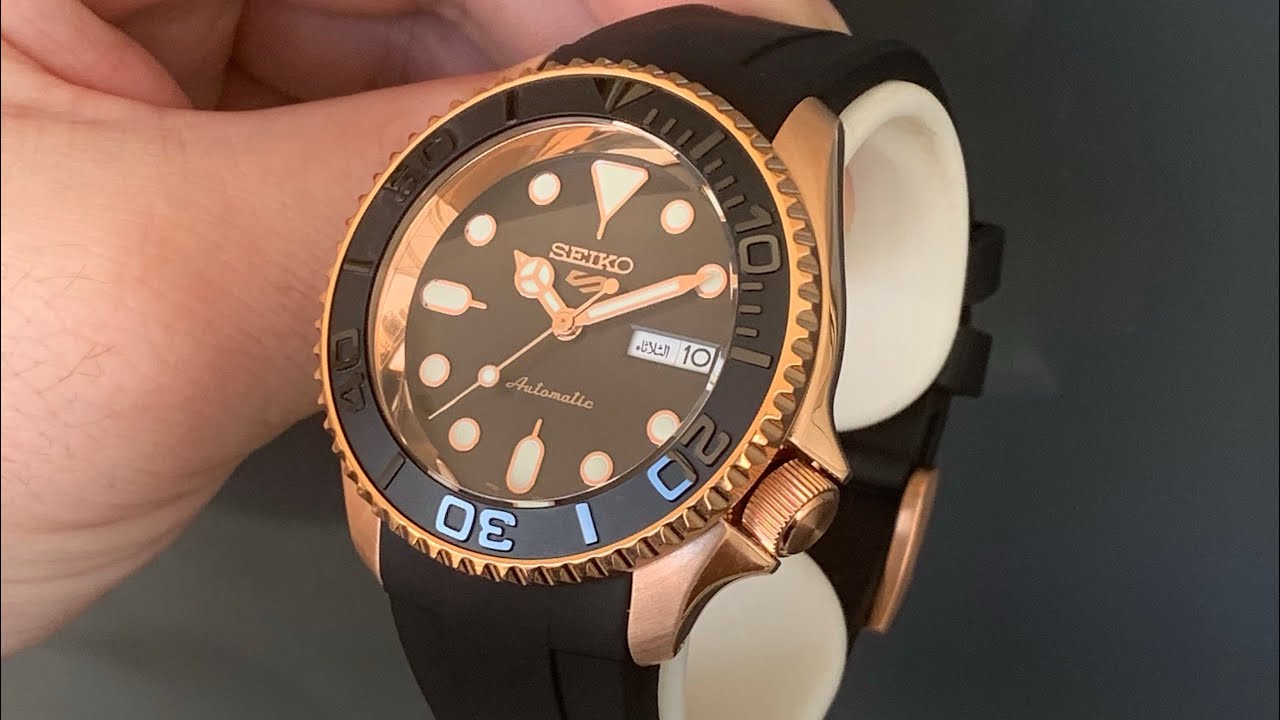 Seiko Yacht-Master Rose Gold! [5KX Mod - SRPD76K1] @SeikoModsDubai - YouTube