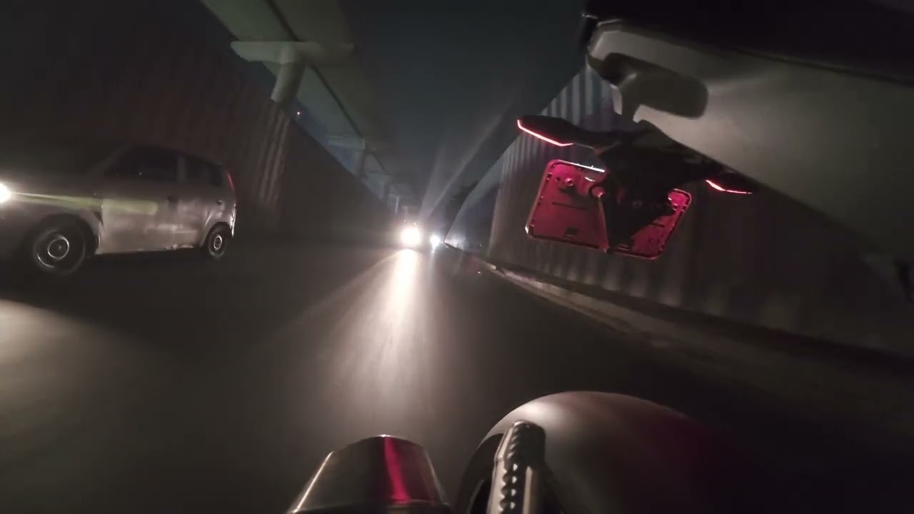 01Mar2026 - BMW S1K Bangalore Biker - Night Ride - Rear Wheel POV Around Bellandur and Sarjapur Road