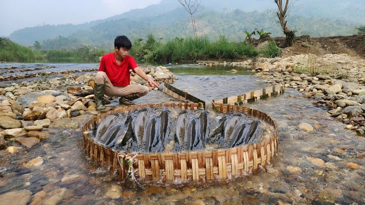 Lam's fantastic fishing trip yielded a lot of fish to sell.