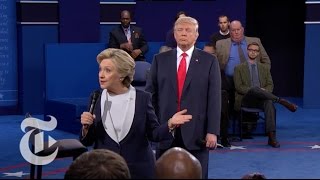 Trump's Looming Onstage Presence in Presidential Debate | Election 2016 | The New York Times