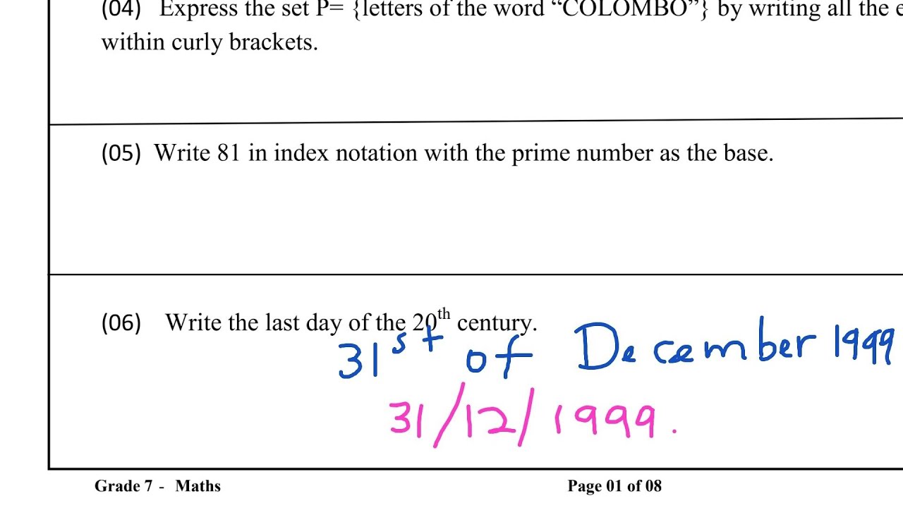 Century | Millennium | Decade| Date| Month| Year| Exam Paper Revision ...