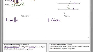 Geometry Video 3-3: Proofs with Angles on Transversals